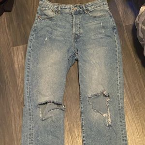 H&M Distressed Mom Jeans